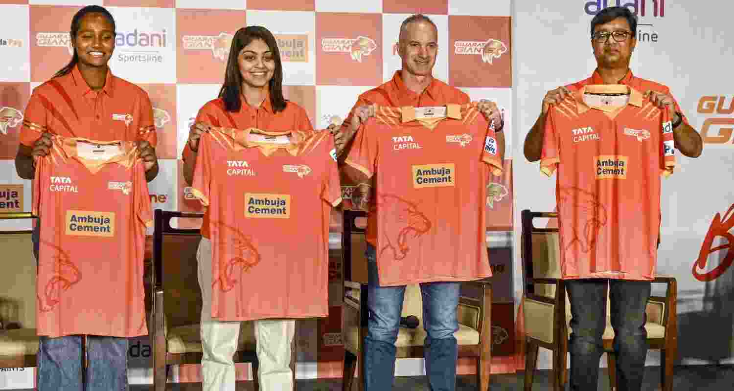 Gujarat Giants unveil official jersey as WPL 2025 approaches. Gujarat Giants unveil official jersey as WPL 2025 approaches.