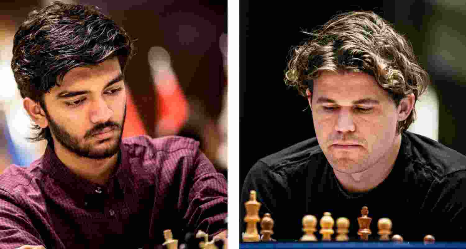 Gukesh crushes Carlsen in four-hour showdown. Gukesh crushes Carlsen in four-hour showdown.