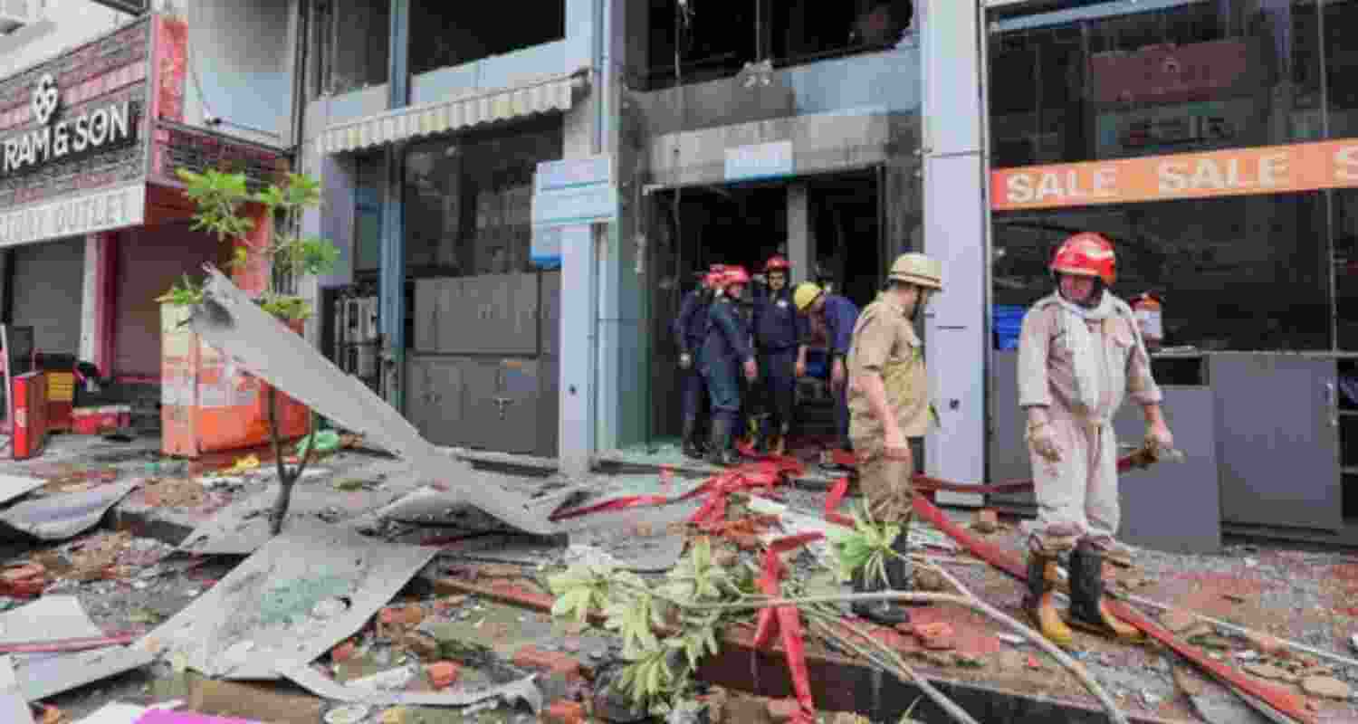 Two bodies retrieved from fire struck Mark in Delhi's Karol Bagh Two bodies retrieved from fire struck Mark in Delhi's Karol Bagh