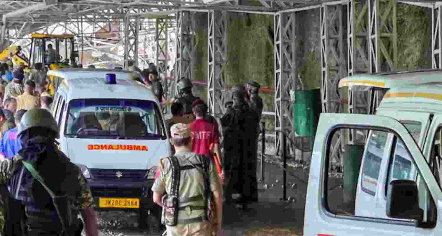 Landslide strikes Vaishno Devi route rescue ops underway. Landslide strikes Vaishno Devi route rescue ops underway.