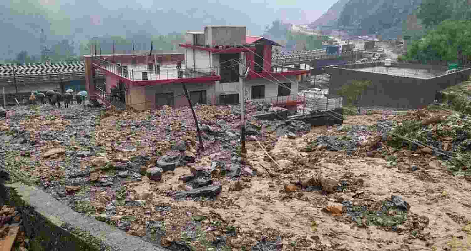 Cloudburst in J-K triggers flash floods in Ramban district. Cloudburst in J-K triggers flash floods in Ramban district.