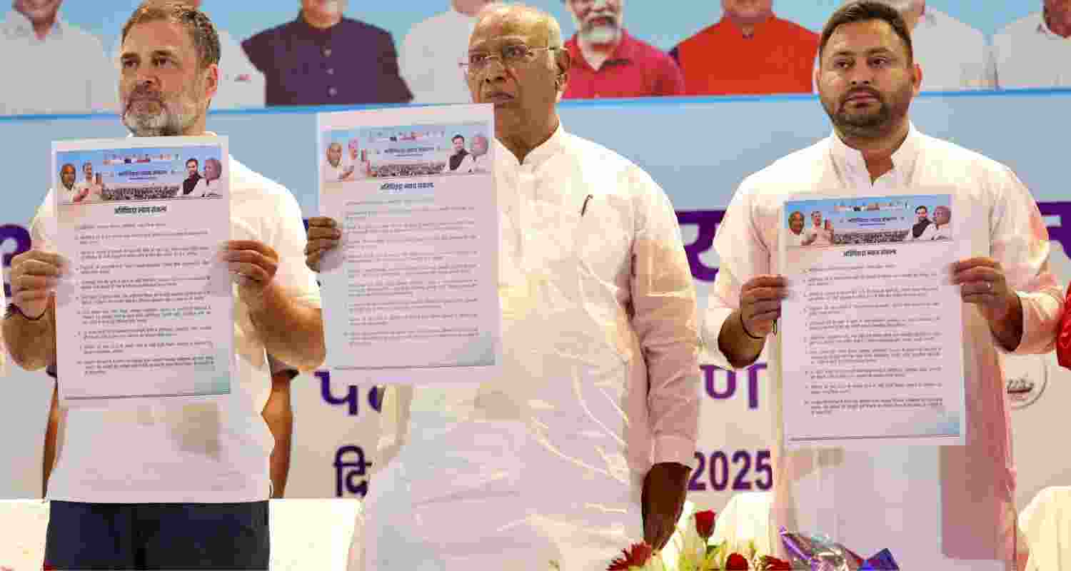 Congress pledges stronger rights for backward groups in Bihar. Congress pledges stronger rights for backward groups in Bihar.