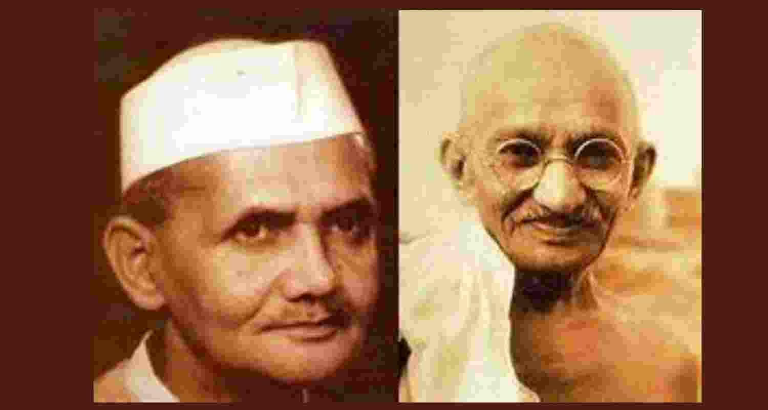 Former Prime Minister Lal Bahadur Shastri and Mahatma Gandhi. Former Prime Minister Lal Bahadur Shastri and Mahatma Gandhi.