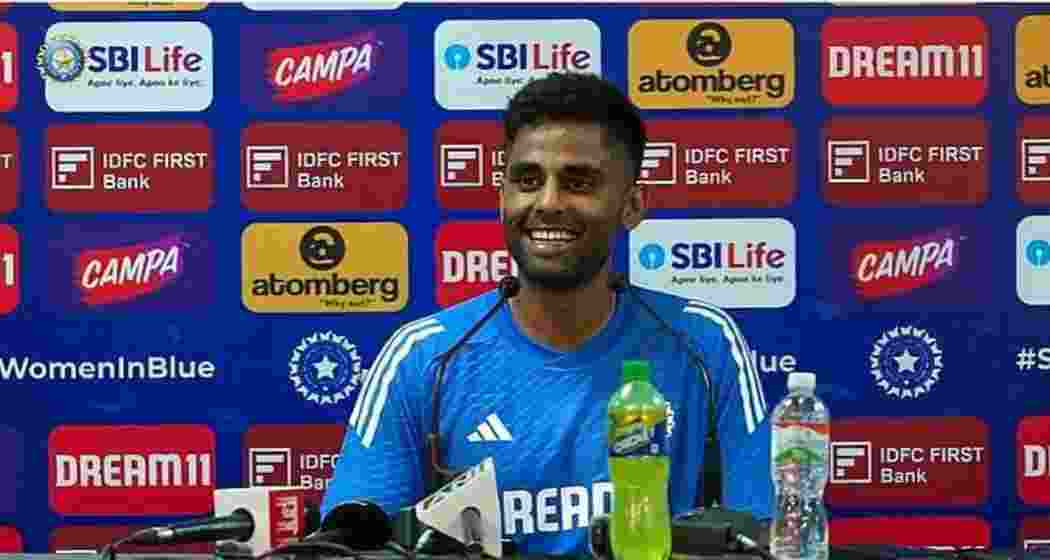 Indian Captain Suryakumar Yadav's press conference at Scindia Stadium before the T20 against Bangladesh. Indian Captain Suryakumar Yadav's press conference at Scindia Stadium before the T20 against Bangladesh.