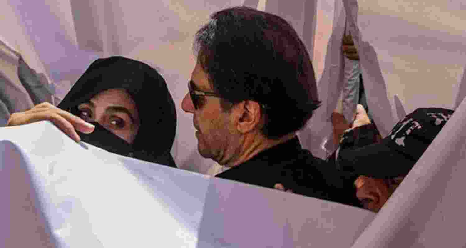 Khan met his wife, Bushra Bibi, with their meeting lasting around 30 to 35 minutes. Khan met his wife, Bushra Bibi, with their meeting lasting around 30 to 35 minutes.