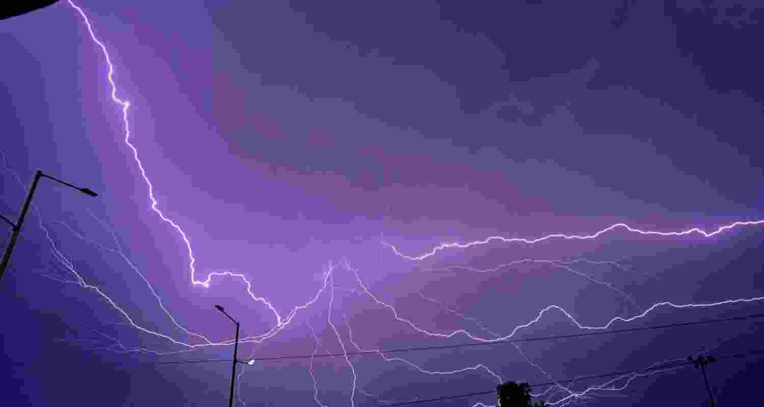 Yellow alert in Jharkhand after lightning deaths. Image for representative use only. Yellow alert in Jharkhand after lightning deaths. Image for representative use only.