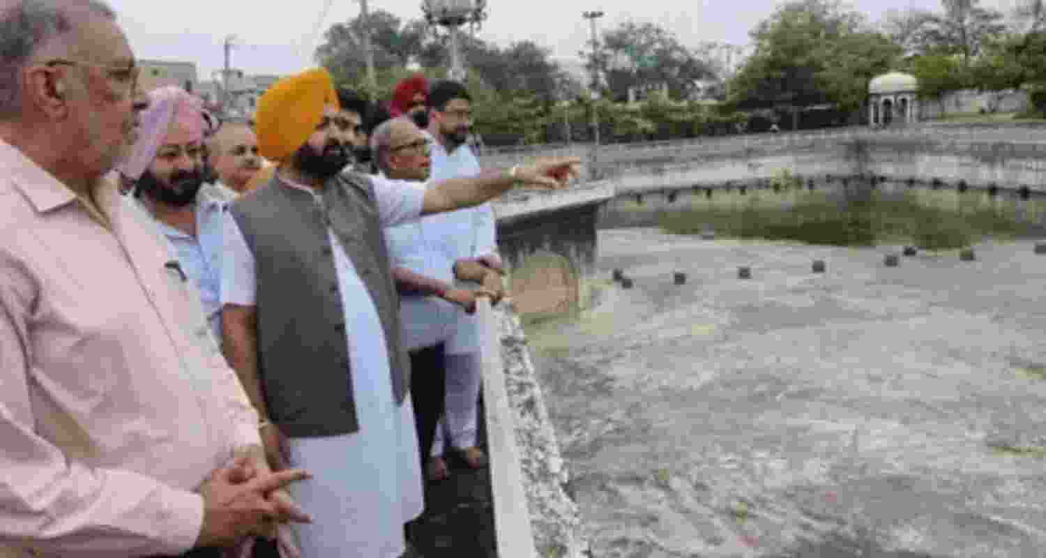 Punjab cabinet ministers at the inauguration of the ₹70 lakh pipeline project at the Kali Devi temple Punjab cabinet ministers at the inauguration of the ₹70 lakh pipeline project at the Kali Devi temple