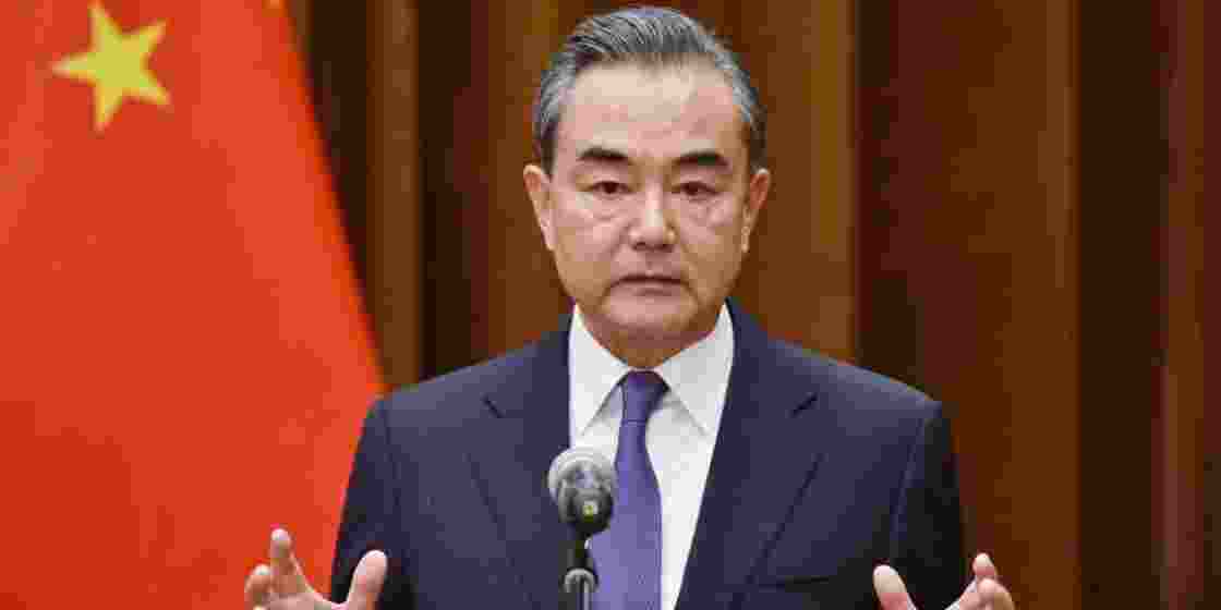 Chinese Foreign Minister Wang Yi addresses mediapersons. Chinese Foreign Minister Wang Yi addresses mediapersons.