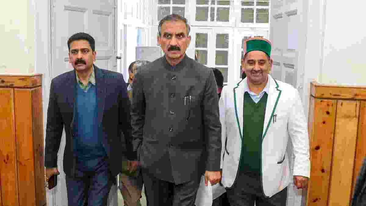 Chief Minister of Himachal Pradesh Sukhvinder Singh Sukhu (C). Chief Minister of Himachal Pradesh Sukhvinder Singh Sukhu (C).