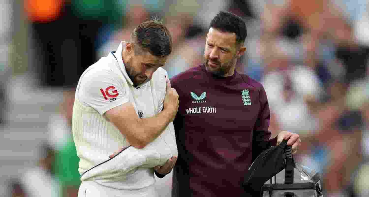 Seamer Chris Woakes ruled out of the final Test due to shoulder injury. Seamer Chris Woakes ruled out of the final Test due to shoulder injury.