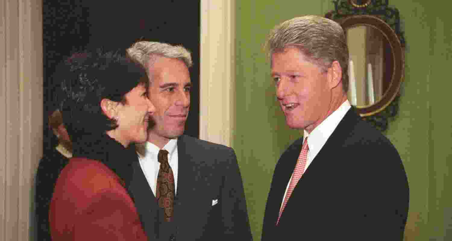 Ghislaine Maxwell and Jeffrey Epstein with President Bill Clinton at the White House in 1993. Ghislaine Maxwell and Jeffrey Epstein with President Bill Clinton at the White House in 1993.