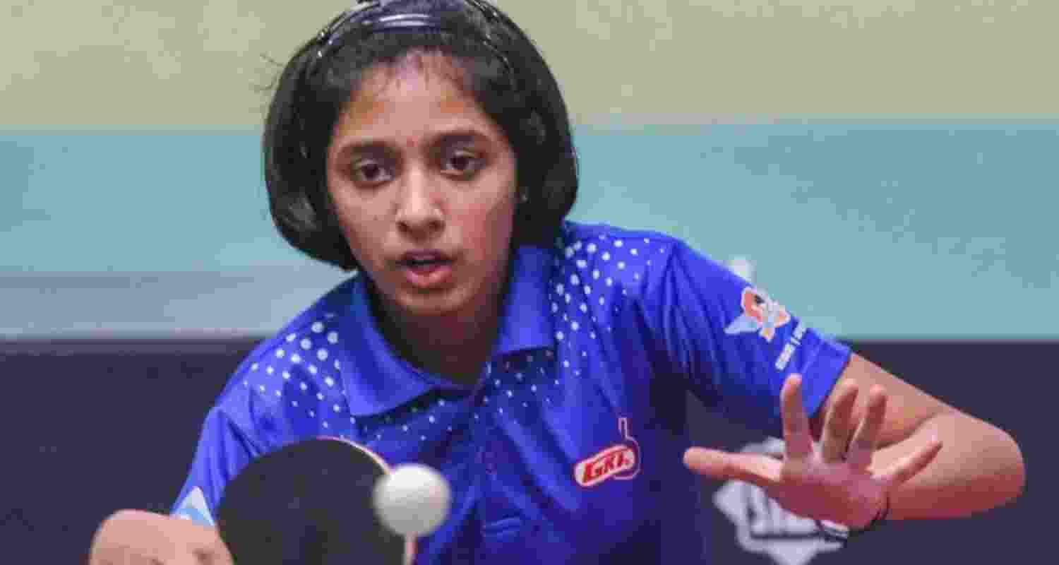 Table tennis player Yashaswani Ghorpade. Image: X Table tennis player Yashaswani Ghorpade. Image: X