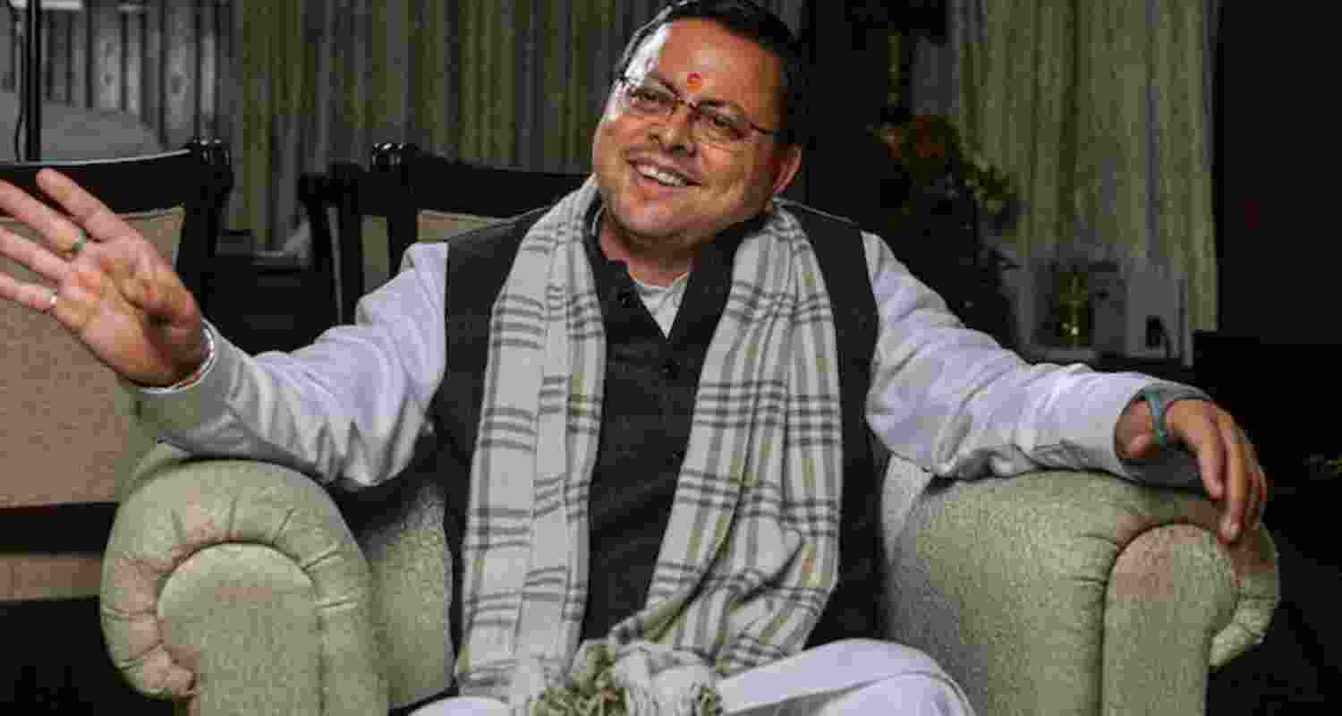 Uttarakhand CM Pushkar Singh Dhami.  Uttarakhand CM Pushkar Singh Dhami.