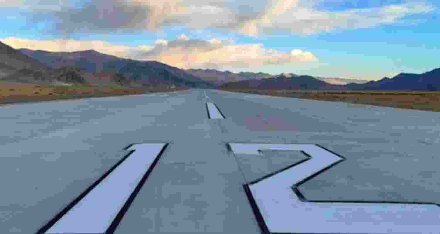 Mudh-Nyoma airbase near LAC in Ladakh. Mudh-Nyoma airbase near LAC in Ladakh.