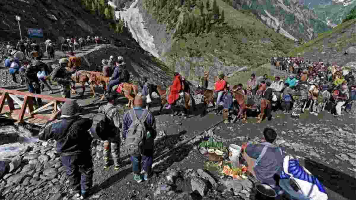 Cavalcades of Amarnath pilgrims travel through multiple districts along the Jammu-Srinagar NH-44, which is flanked by forests. Security forces, including the CRPF, J&K Police, and Army, maintain area dominance along the highway and other sensitive areas. Cavalcades of Amarnath pilgrims travel through multiple districts along the Jammu-Srinagar NH-44, which is flanked by forests. Security forces, including the CRPF, J&K Police, and Army, maintain area dominance along the highway and other sensitive areas.