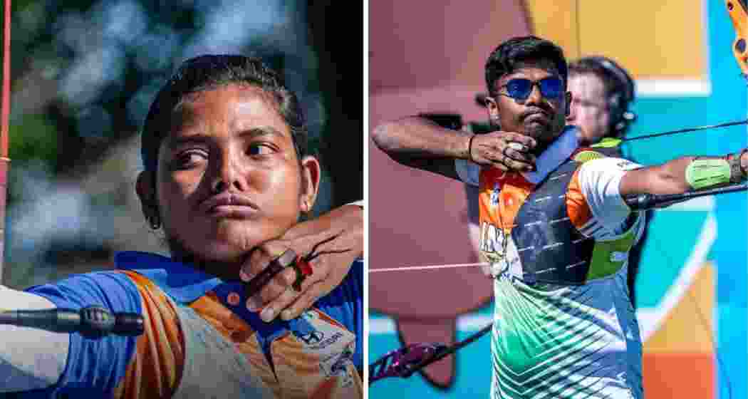 Indian archers Ankita Bhakat and Dhiraj Bommadevara in action during the Asian Archery Championship in Dhaka, where both delivered standout performances to clinch gold in the women’s and men’s recurve events. Indian archers Ankita Bhakat and Dhiraj Bommadevara in action during the Asian Archery Championship in Dhaka, where both delivered standout performances to clinch gold in the women’s and men’s recurve events.
