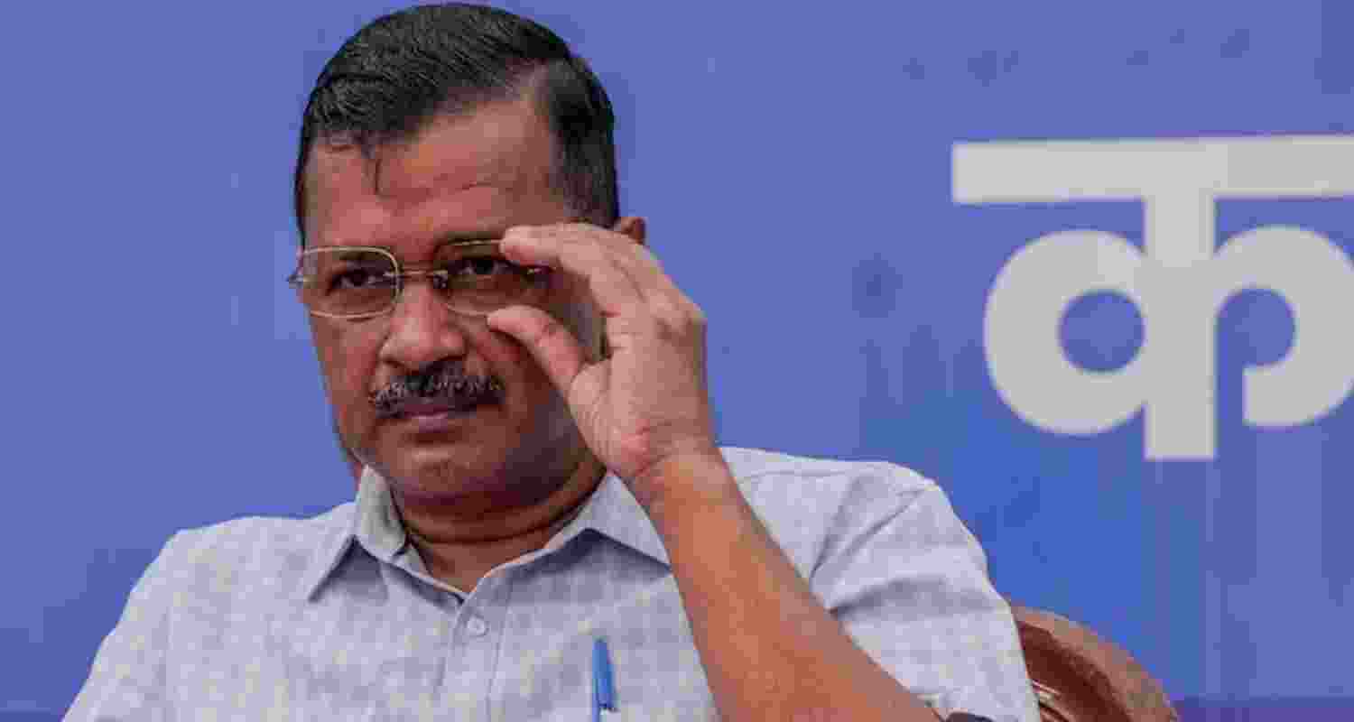 Delhi CM Arvind Kejriwal during a meet.  Delhi CM Arvind Kejriwal during a meet.