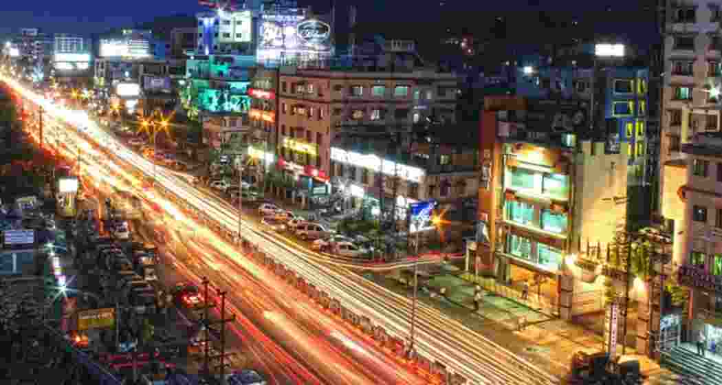 An aerial view of Assam's bustling Guwahati city. An aerial view of Assam's bustling Guwahati city.