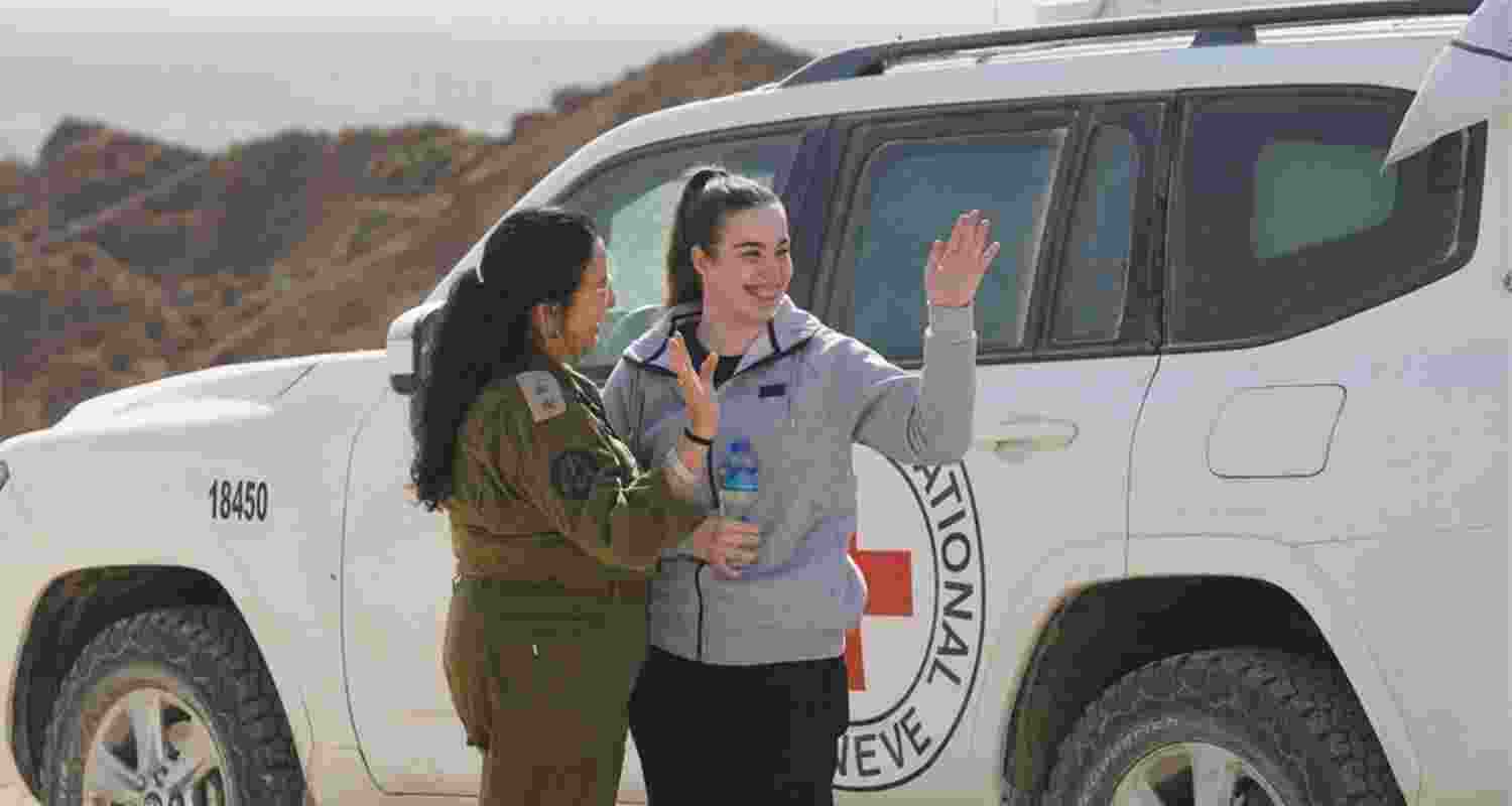 Israeli female soldier Agam Berger was released by Hamas on Thursday. Israeli female soldier Agam Berger was released by Hamas on Thursday.
