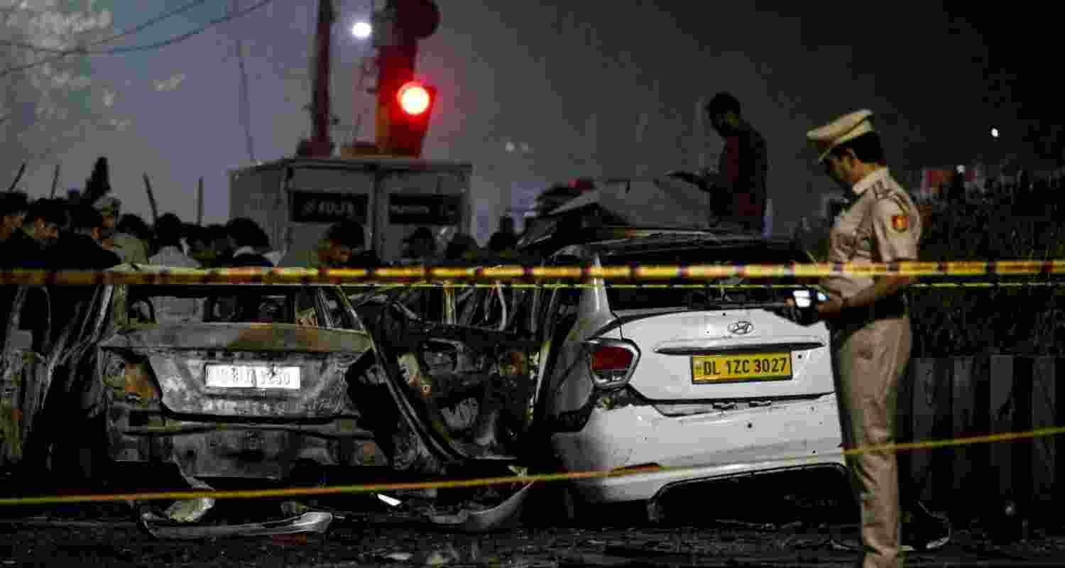 Police personnel at the site of Delhi blast. (File Photo) Police personnel at the site of Delhi blast. (File Photo)