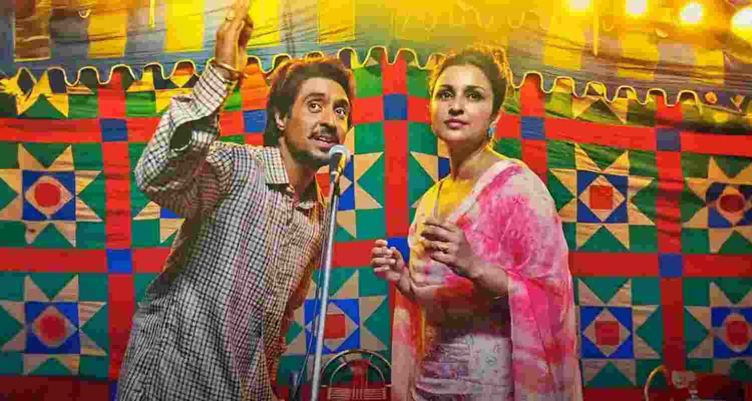Diljit Dosanjh with Parineeti Chopra in Amar Singh Chamkila. Diljit Dosanjh with Parineeti Chopra in Amar Singh Chamkila.