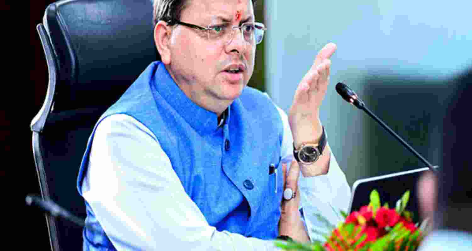 Uttarakhand Chief Minister Pushkar Singh Dhami. Uttarakhand Chief Minister Pushkar Singh Dhami.