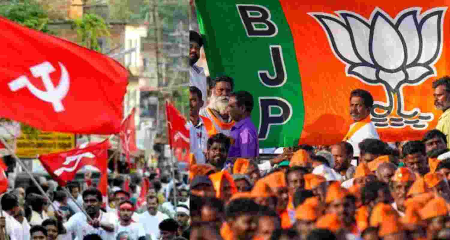 LDF and BJP clash during Lok Sabha campaign in Kerala. LDF and BJP clash during Lok Sabha campaign in Kerala.