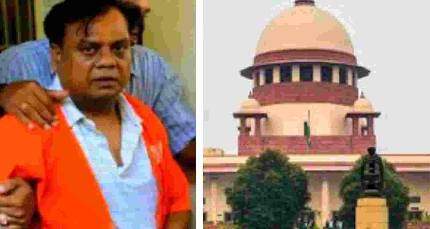 Chhota Rajan in 2015 (left), and Supreme Court of India.  Chhota Rajan in 2015 (left), and Supreme Court of India.