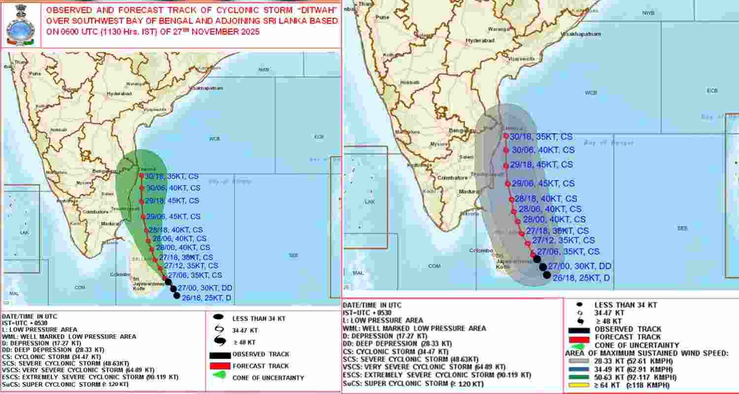 Cyclonic storm 'Ditwah' inches closer to TN Cyclonic storm 'Ditwah' inches closer to TN