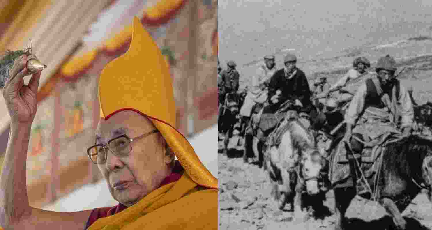 His Holiness the Dalai Lama in 2022 and 1952 His Holiness the Dalai Lama in 2022 and 1952