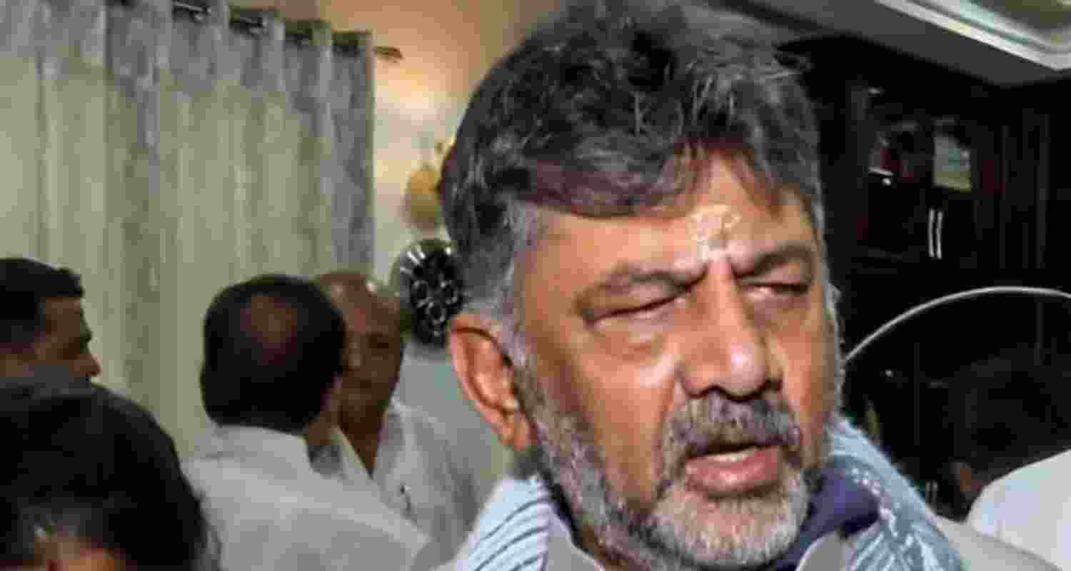 Karnataka Deputy Chief Minister DK Shivakumar speaks to media regarding the ongoing leadership issue in the state, in Bengaluru. Karnataka Deputy Chief Minister DK Shivakumar speaks to media regarding the ongoing leadership issue in the state, in Bengaluru.