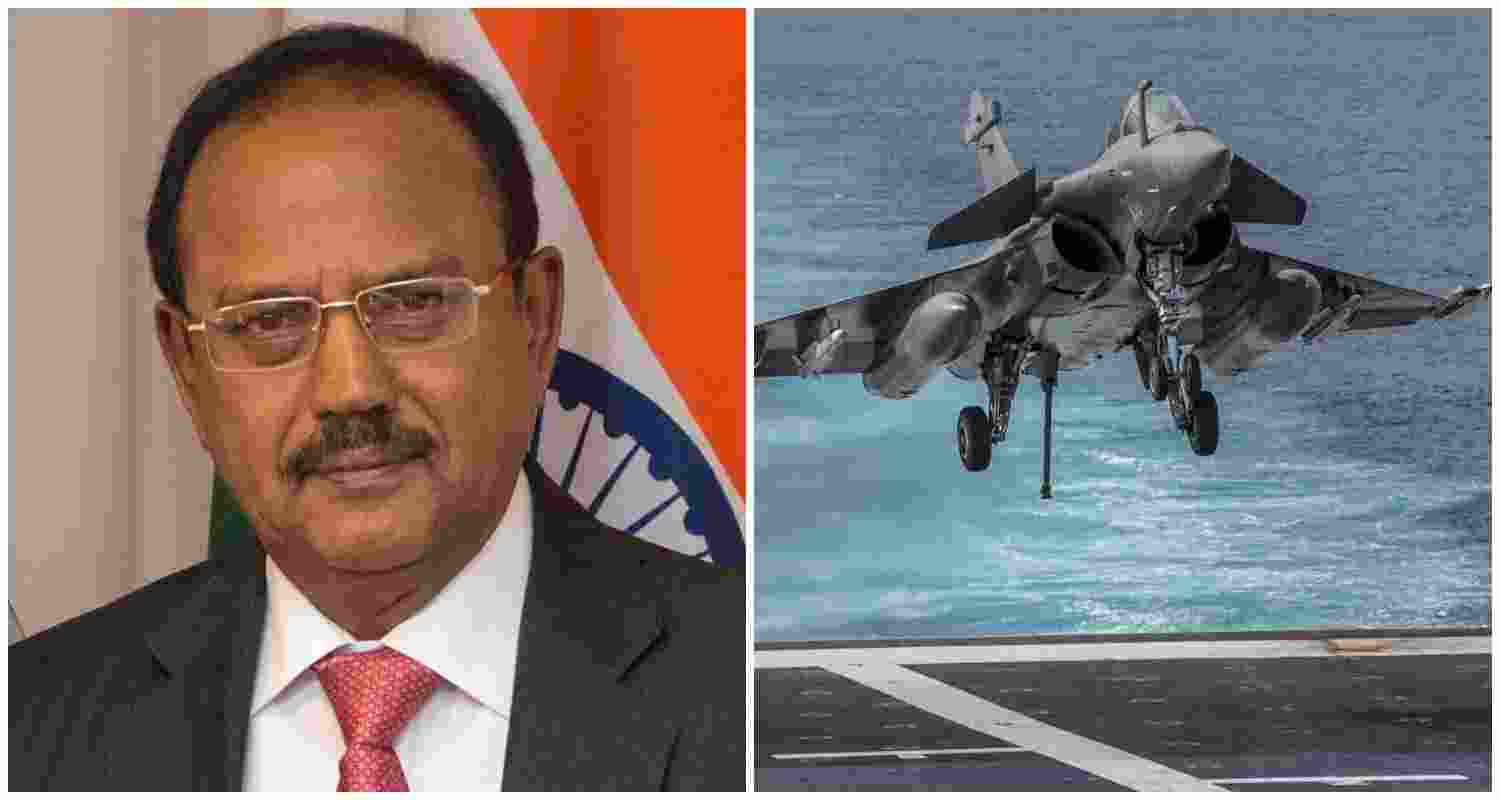 National Security Advisor Ajit Doval. The Rafale-M jets are meant to operate from the Indian Navy’s aircraft carriers. National Security Advisor Ajit Doval. The Rafale-M jets are meant to operate from the Indian Navy’s aircraft carriers.