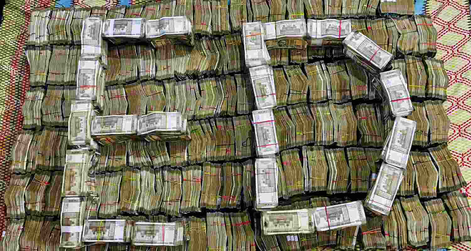 Cash worh Rs 3 crore that was seized by the ED during raids in Punjab related to the Bhola drugs case linked money laundering case, Wednesday.  Cash worh Rs 3 crore that was seized by the ED during raids in Punjab related to the Bhola drugs case linked money laundering case, Wednesday.