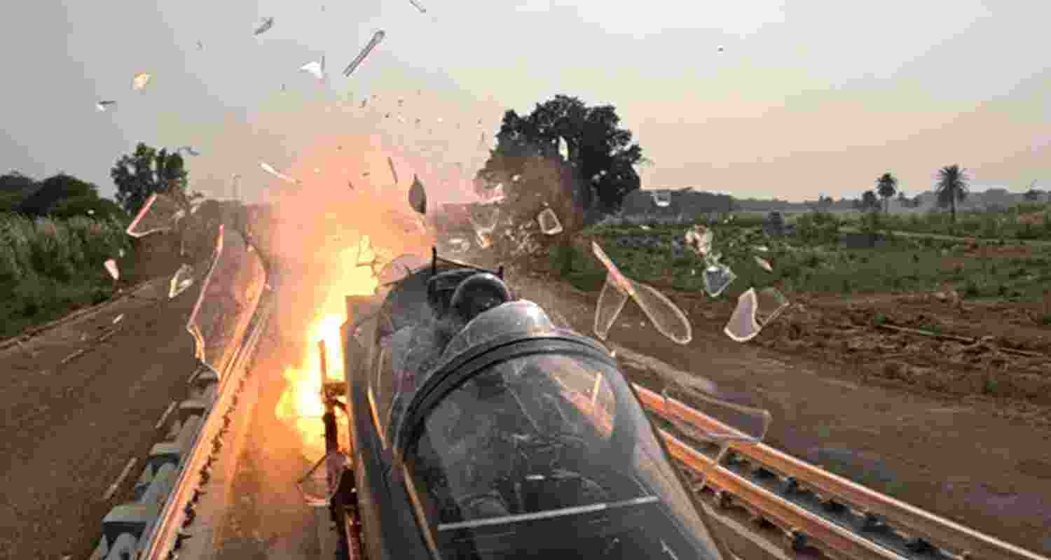 DRDO successfully conducts a high-speed rocket sled test of the fighter aircraft escape system. DRDO successfully conducts a high-speed rocket sled test of the fighter aircraft escape system.