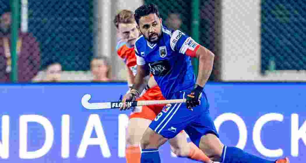 Harmanpreet Singh in action for Soorma Hockey Club at the Hockey India League. Harmanpreet Singh in action for Soorma Hockey Club at the Hockey India League.