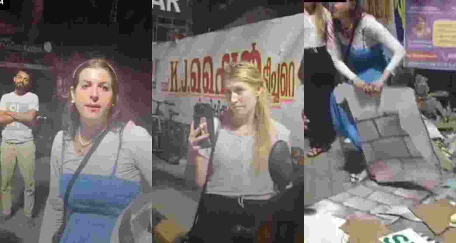 Two Jewish Australian women booked for destroying pro-Palestine posters in Kochi Two Jewish Australian women booked for destroying pro-Palestine posters in Kochi