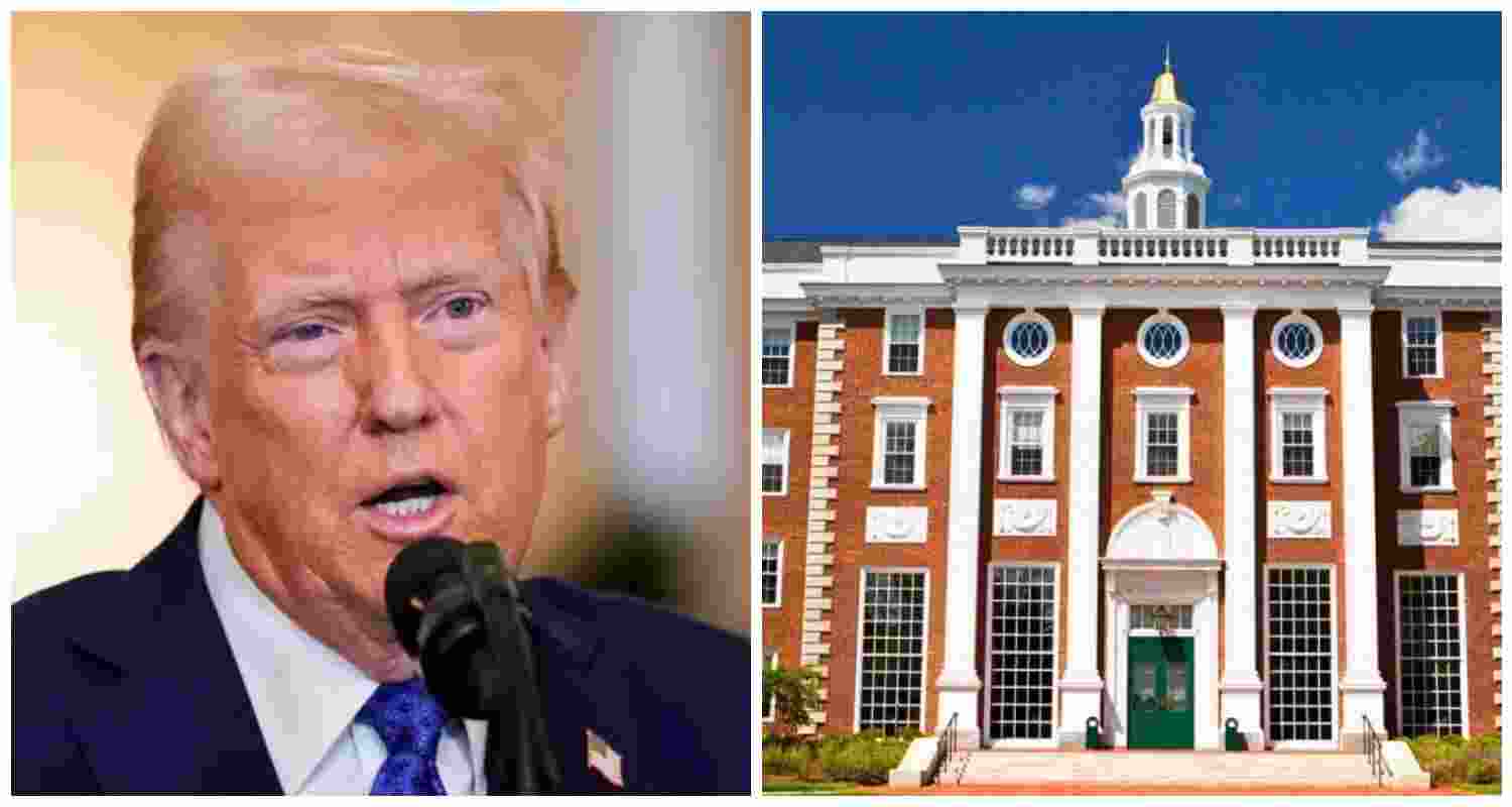 US President Donald Trump (L). Harvard University on the right — a standoff over academic freedom and protest rights has led to a $2.2bn federal funding freeze for the prestigious institution. US President Donald Trump (L). Harvard University on the right — a standoff over academic freedom and protest rights has led to a $2.2bn federal funding freeze for the prestigious institution.