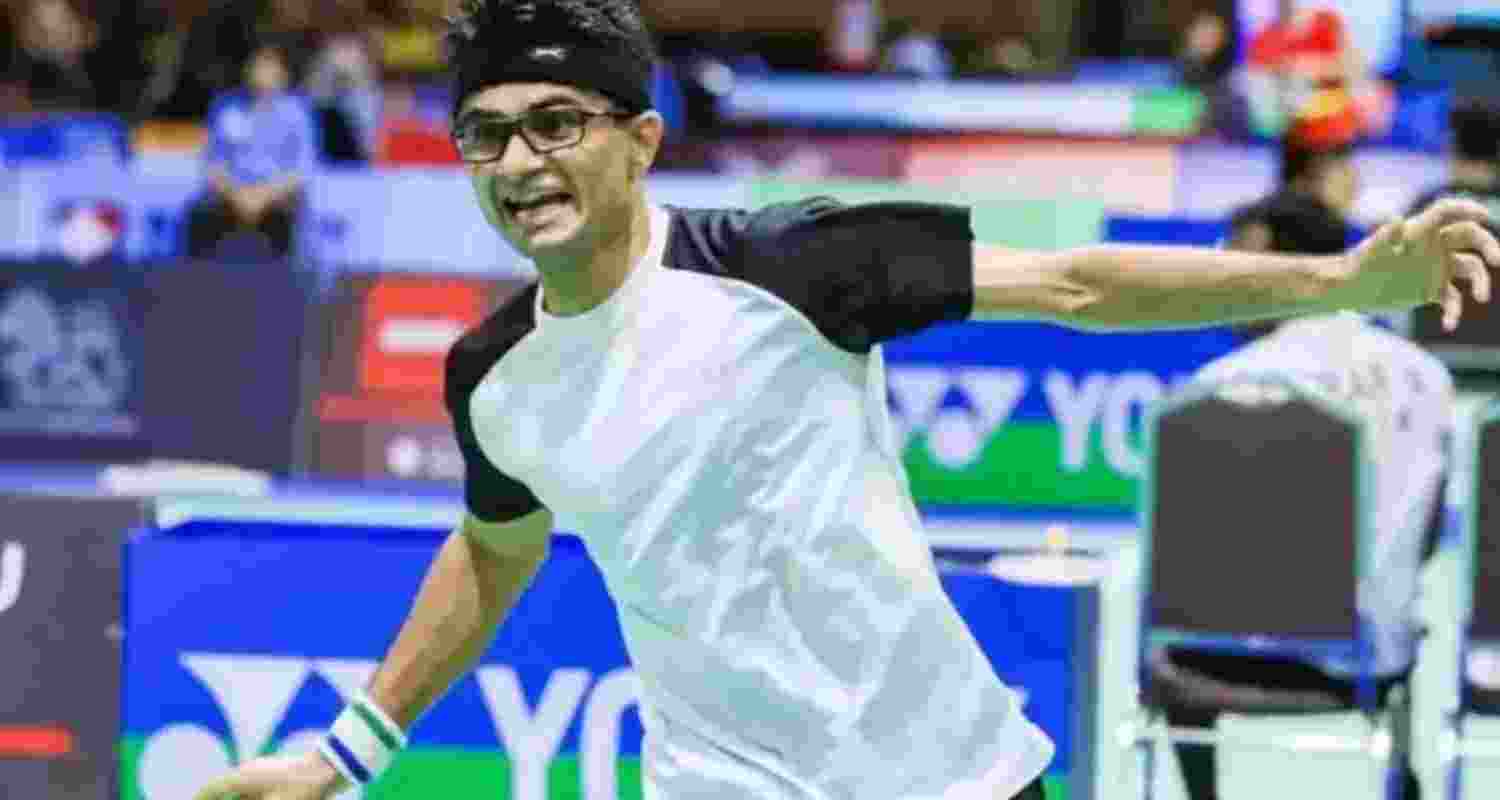 Para-badminton player Suhas LY.  Para-badminton player Suhas LY.