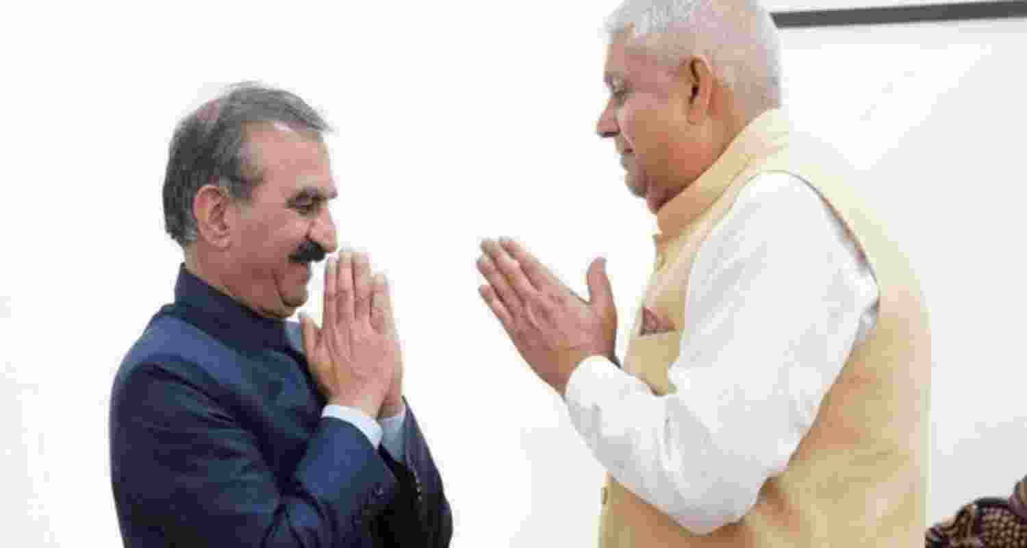 Himachal CM welcomes Vice-President Dhankhar in Shimla. Himachal CM welcomes Vice-President Dhankhar in Shimla.