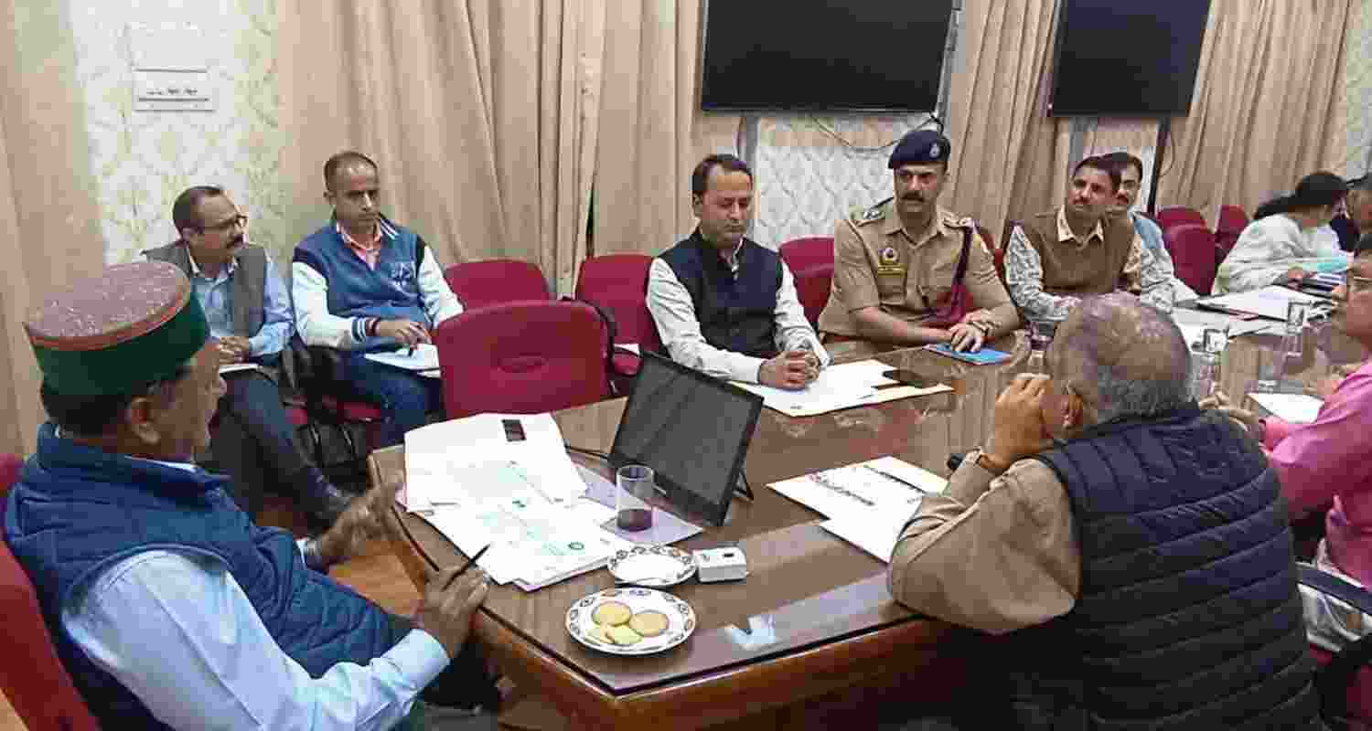 Himachal Pradesh Revenue, Horticulture and Tribal Development Minister Jagat Singh Negi chaired a high-level meeting on Monday to review the state’s monsoon preparedness. Himachal Pradesh Revenue, Horticulture and Tribal Development Minister Jagat Singh Negi chaired a high-level meeting on Monday to review the state’s monsoon preparedness.
