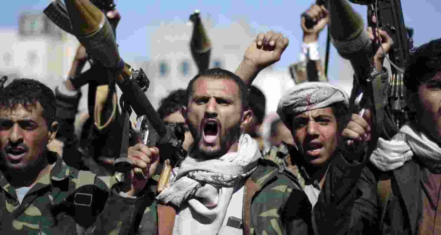 Houthi rebels in Yemen. Houthi rebels in Yemen.