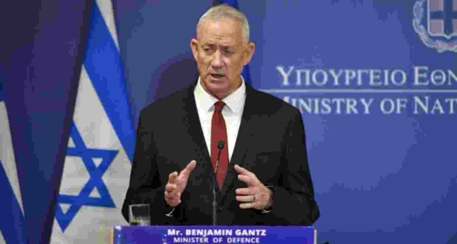 Israeli Minister Gantz takes a jibe at US sanctions on IDF. Image X. Israeli Minister Gantz takes a jibe at US sanctions on IDF. Image X.