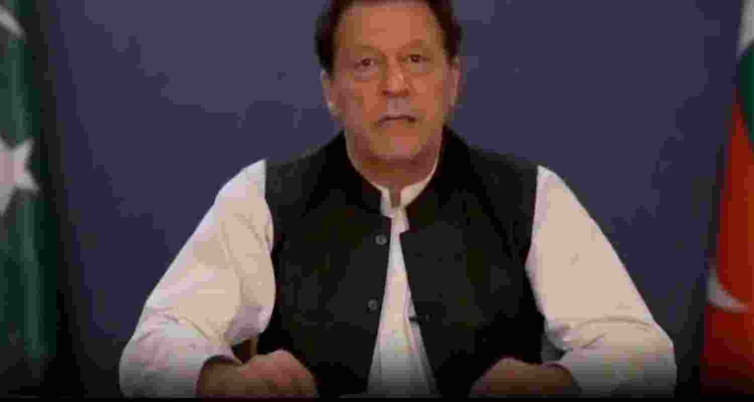 Former Pakistan PM Imran Khan in a twitter video Former Pakistan PM Imran Khan in a twitter video