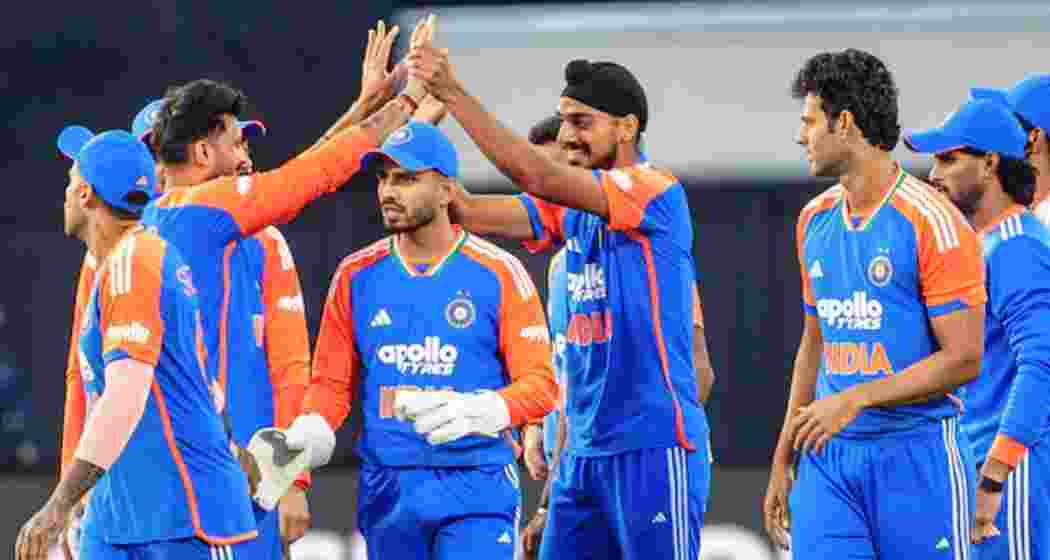 Indian players celebrate a wicket during the third T20I against Australia. Indian players celebrate a wicket during the third T20I against Australia.