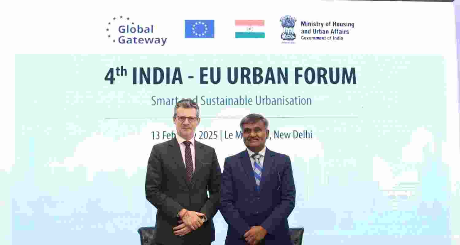 HUA secretary Srinivas Katikithala with Herve Delphin, Ambassador, Delegation of the European Union to India. HUA secretary Srinivas Katikithala with Herve Delphin, Ambassador, Delegation of the European Union to India.