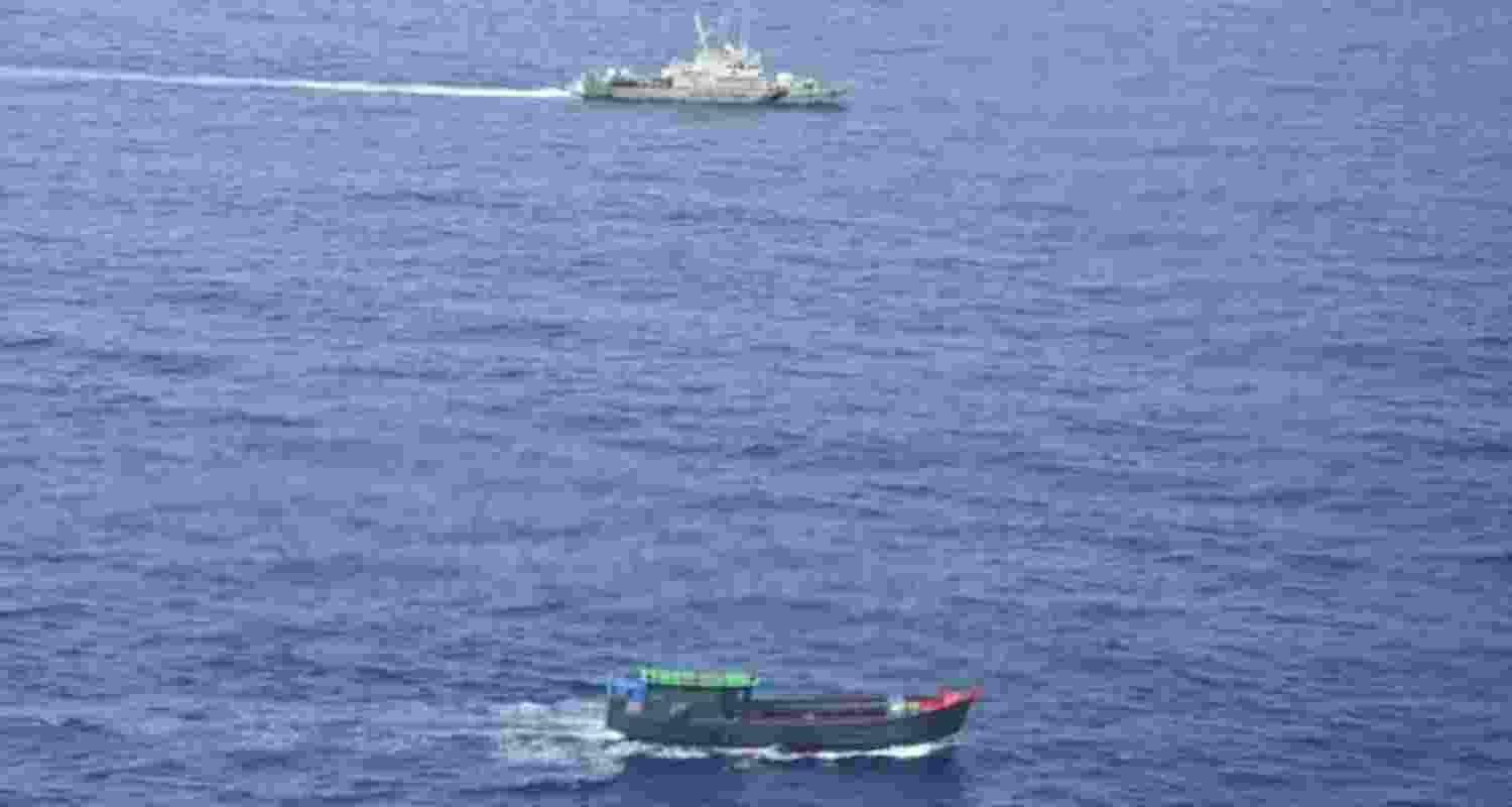 Indian Coast Guard found the drugs packed.  Indian Coast Guard found the drugs packed.