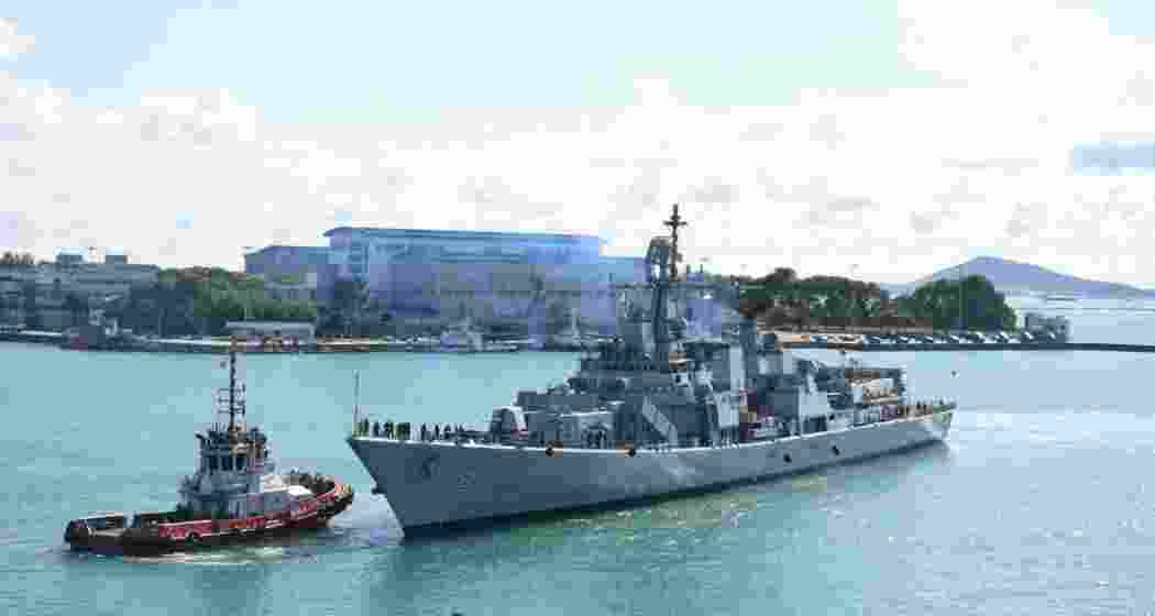 Indian Naval ships INS Delhi, INS Shakti and INS Kiltan arrived in Singapore on Tuesday. Indian Naval ships INS Delhi, INS Shakti and INS Kiltan arrived in Singapore on Tuesday.