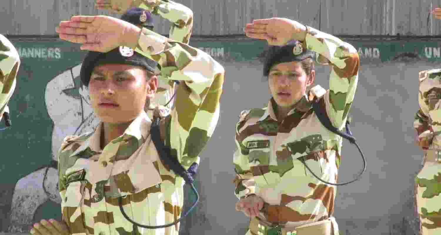 A file photo of ITBP women officials. A file photo of ITBP women officials.