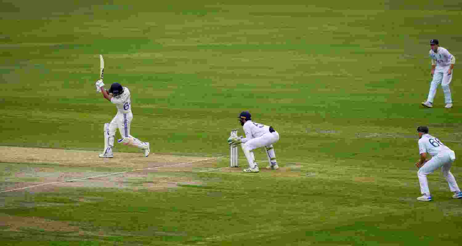 India's batter Yashasvi Jaiswal plays a shot during the second day of the fourth Test cricket match between India and England, in Ranchi on Saturday. India's batter Yashasvi Jaiswal plays a shot during the second day of the fourth Test cricket match between India and England, in Ranchi on Saturday.