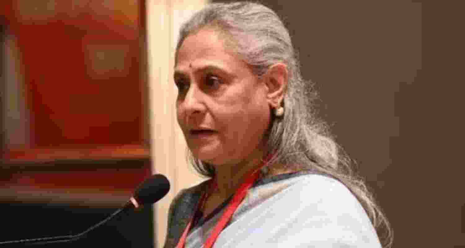 Jaya Bachchan during her address.  Jaya Bachchan during her address.